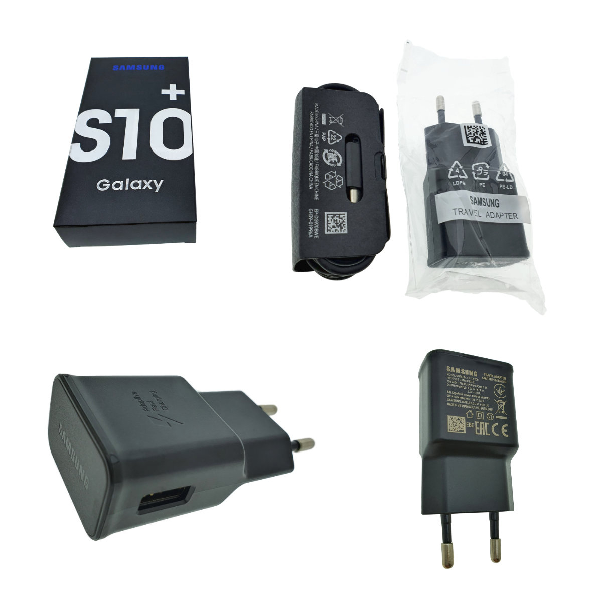 Set incarcator USB, Samsung Adaptive Fast Charging S10, 2A, cu cablu tip C, 1.2m, negru , in blister [2]