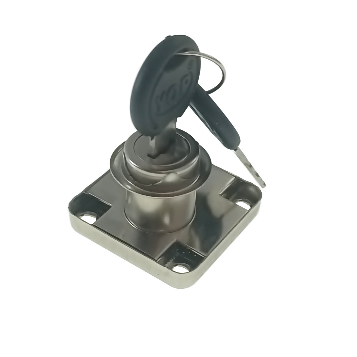 Set incuietoare pentru mobilier cu 2 chei, FAM-65366, 41x28x19mm, argintiu [1]