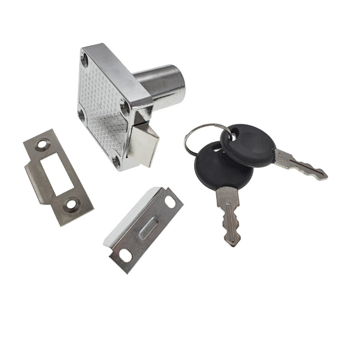 Set incuietoare pentru mobilier, FAM-66847, cu butuc si 2 chei, cromat , dimensiuni 43 x 40 x 40 mm [6]