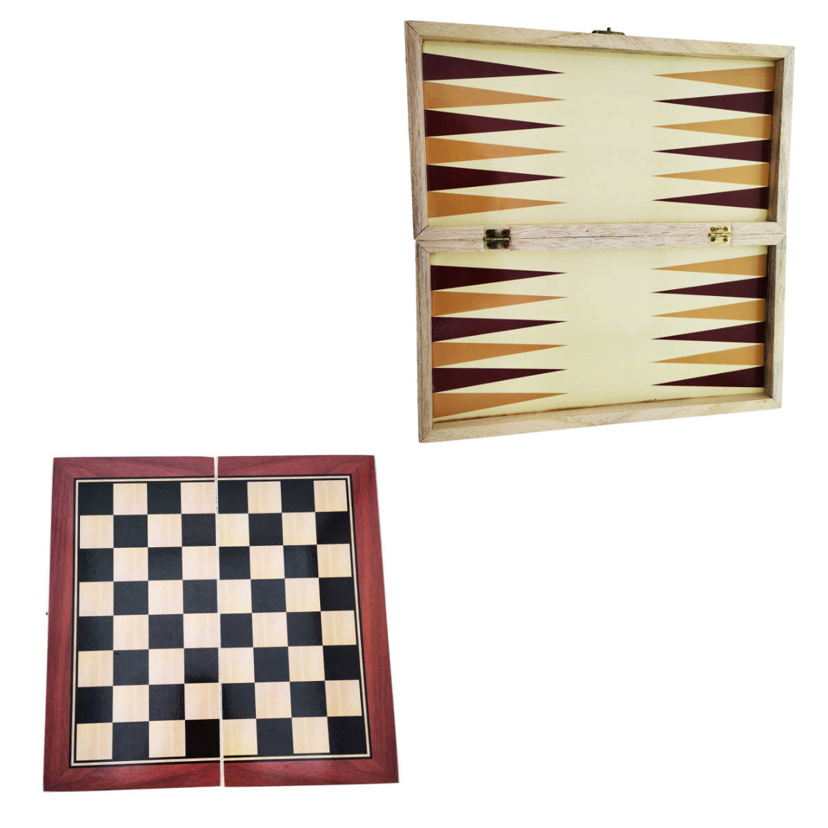 Set jocuri de masa 3 in 1, sah, table si dame, suprafata 30 x 30 cm, din lemn [4]