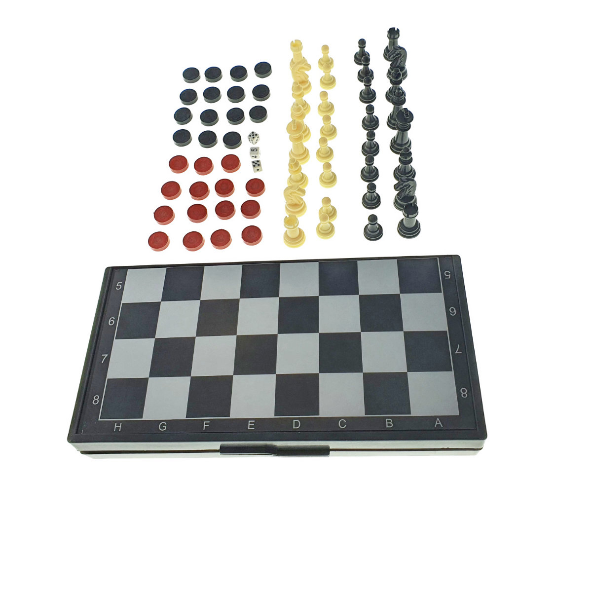 Set jocuri Magnet Spel 2029, Sah , Table , Dame , 92 piese magnetice cu baza de la 14 la 17mm [5]