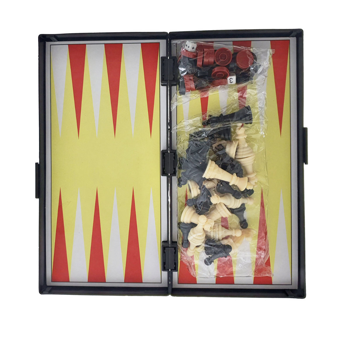 Set jocuri Magnet Spel 2029, Sah , Table , Dame , 92 piese magnetice cu baza de la 14 la 17mm [7]