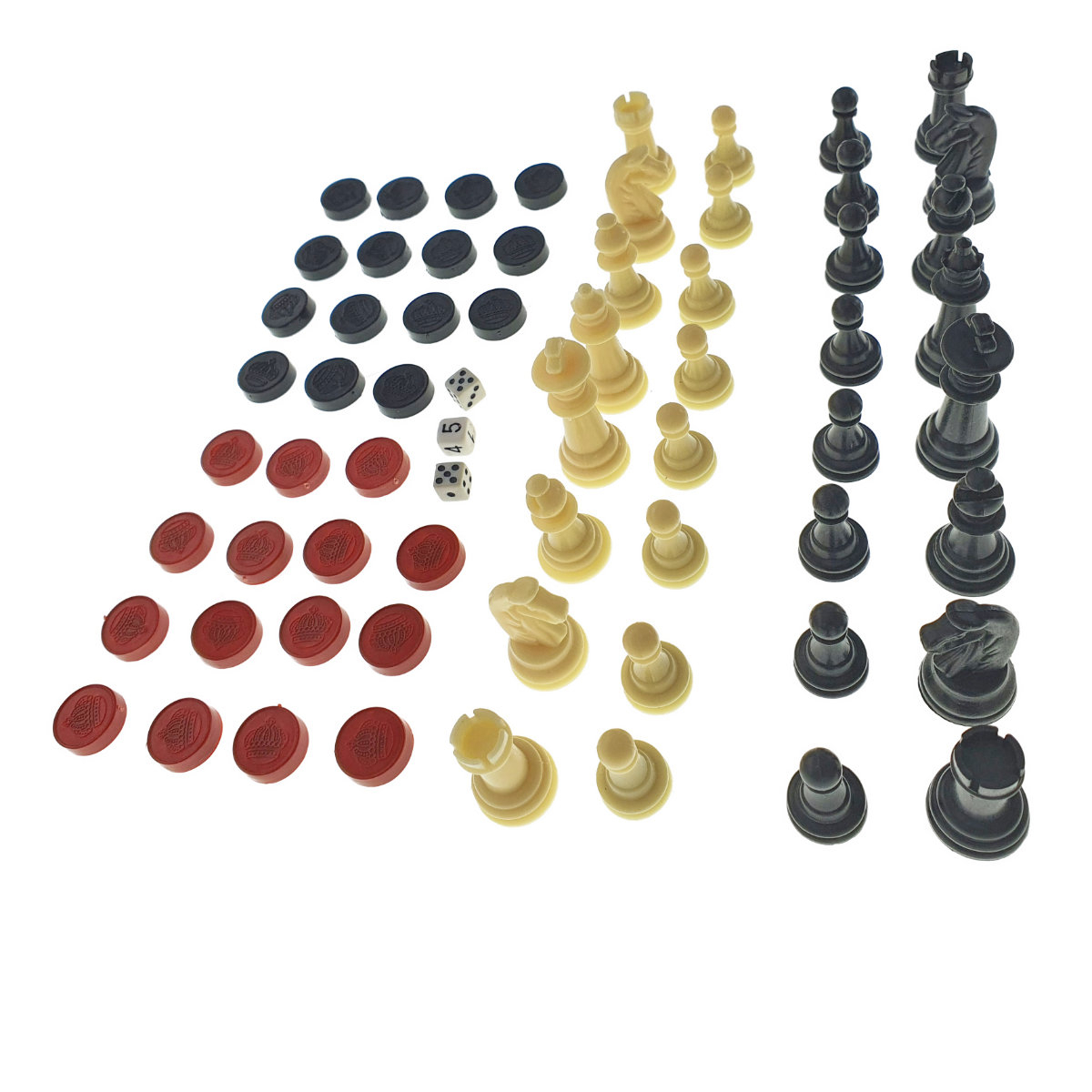 Set jocuri Magnet Spel 2029, Sah , Table , Dame , 92 piese magnetice cu baza de la 14 la 17mm [6]