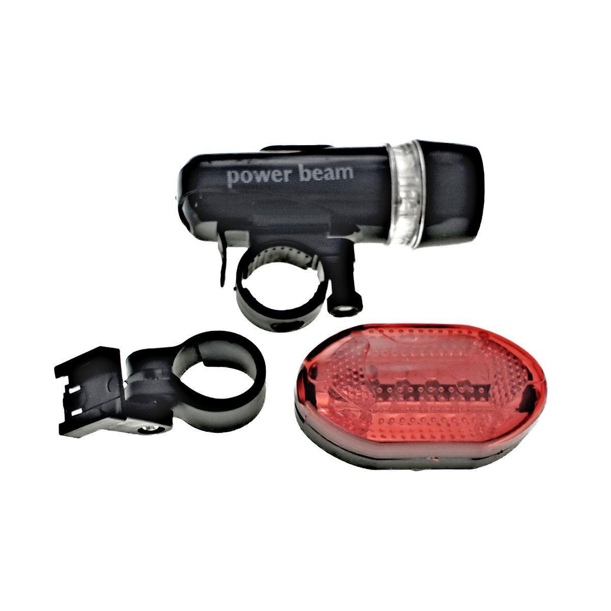 Set Lampa de bicicleta Power Beam pentru fata si spate cu 5 led [1]