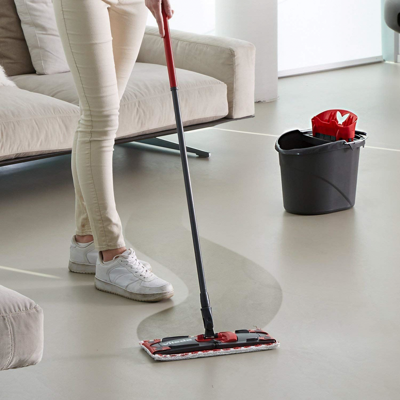 Set mop plat Vileda Complete Ultramax 2in1 XL 21202,cu storcator si galeata [9]