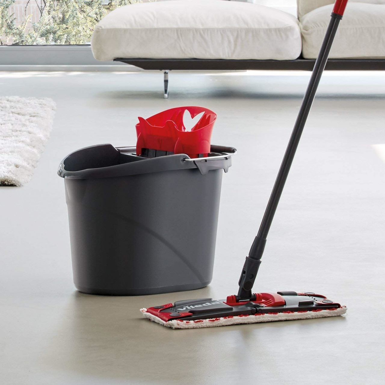 Set mop plat Vileda Complete Ultramax 2in1 XL 21202,cu storcator si galeata [10]