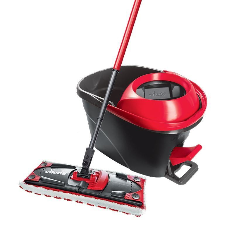 Set mop plat Vileda Ultramat Turbo 20623,cu storcator si galeata cu pedala [8]
