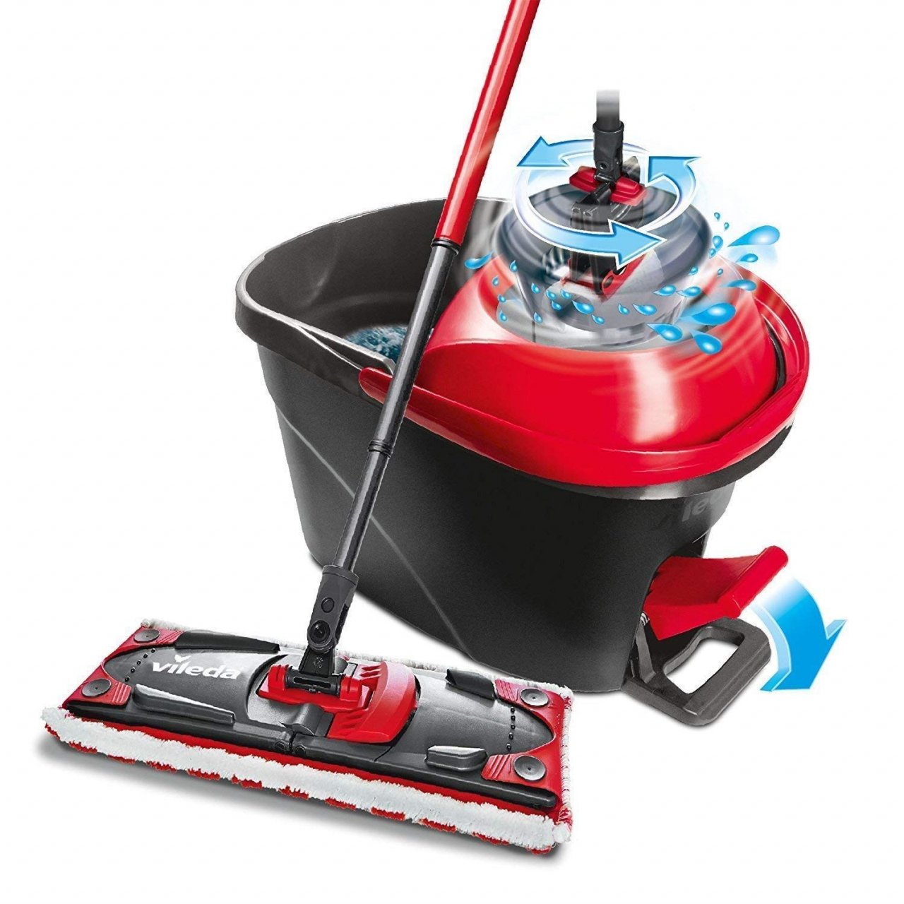 Set mop plat Vileda Ultramax Turbo XL 21221,cu storcator si galeata cu pedala [8]