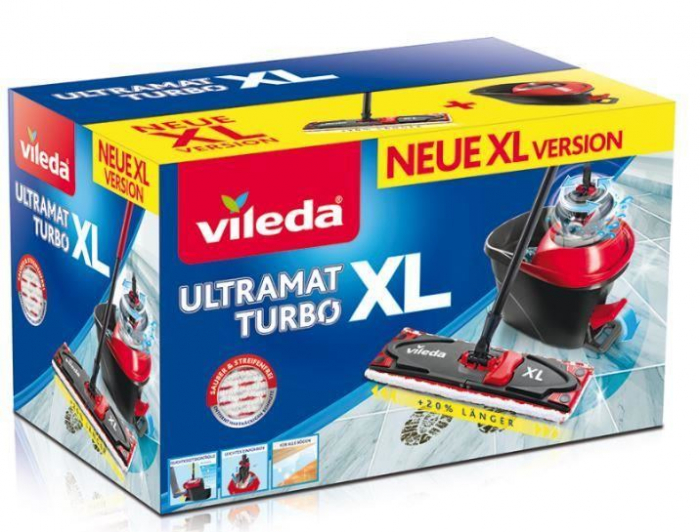 Set mop plat Vileda Ultramax Turbo XL 21221,cu storcator si galeata cu pedala [7]