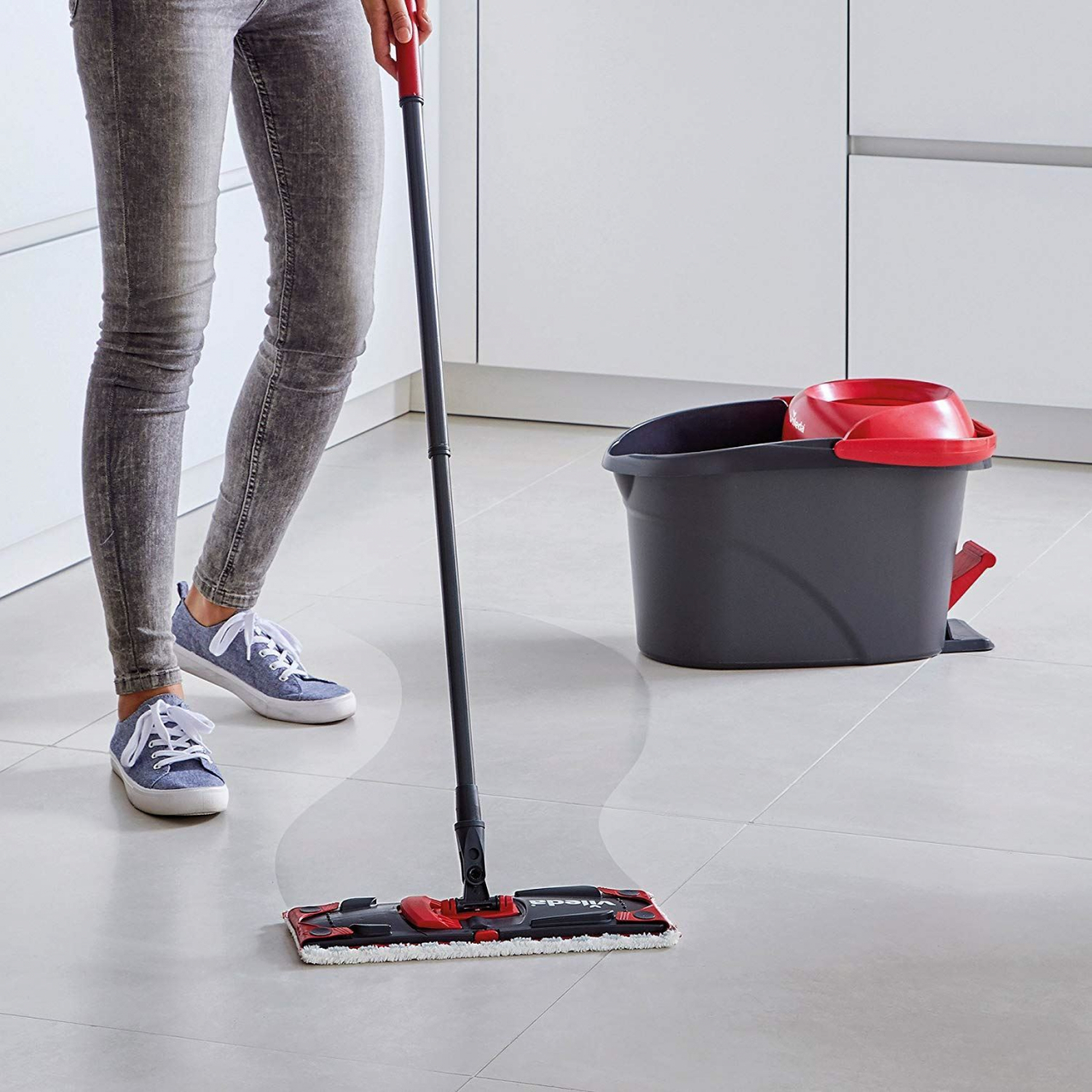 Set mop plat Vileda Ultramax Turbo XL 21221,cu storcator si galeata cu pedala [11]