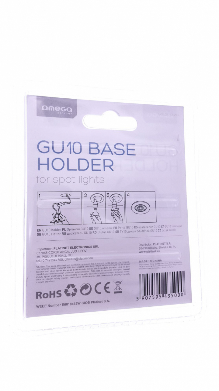 Set Omega 43500,3 socluri tip GU10,pentru bec tip spot [2]