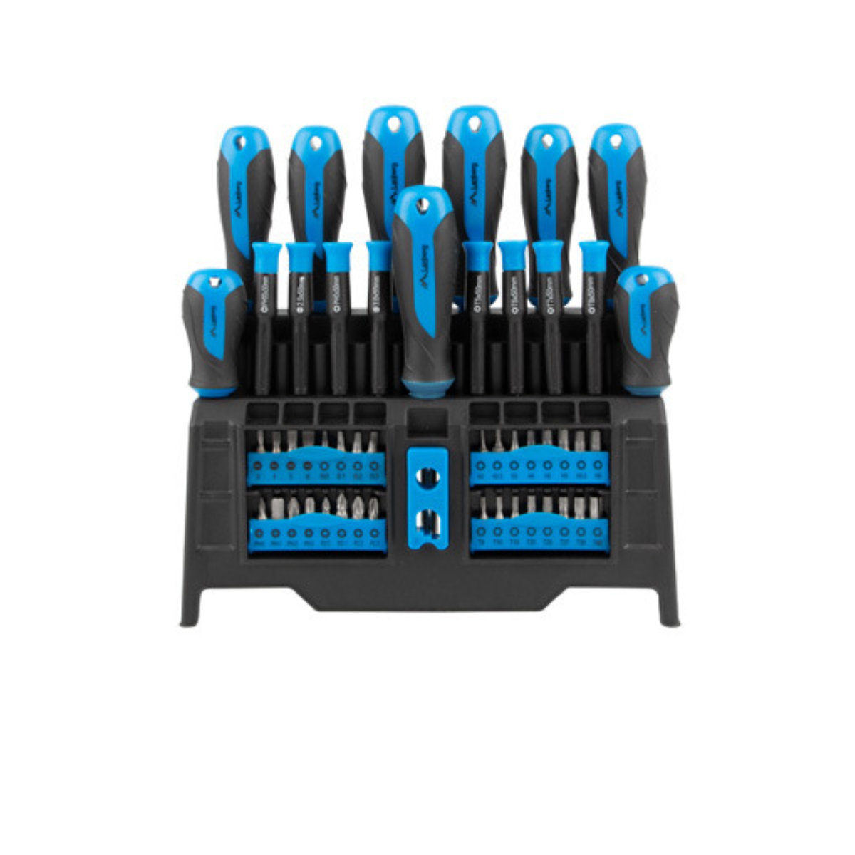 Set surubelnite si biti, 50 elemente, Lanberg NT-0804, magnetizator, suport cu organizator, negru cu albastru [4]