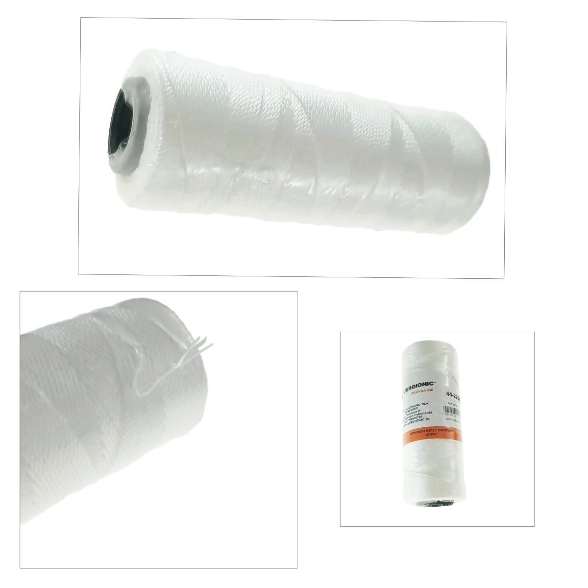 Sfoara rasucita, cu lungime 300 M, greutate ghem 205 g, alb [2]