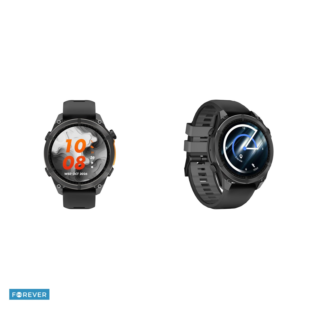 Smartwatch Forever Focus SW-900, GPS, negru, IP68, incarcare 2 h, ecran 1,43 ", Amoled 1,43" 466x466 pix, 530 mAh, bluetooth v.5.4 [5]