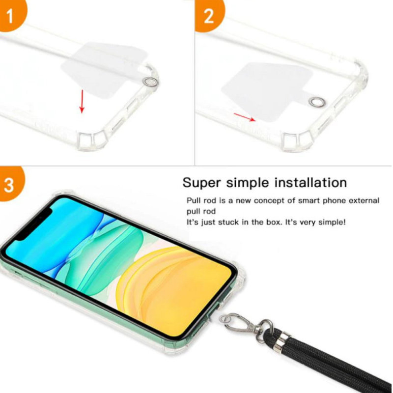 Snur universal de prindere telefon, Neck Strap 92823, lungime 133 cm, reglabil, cu carabina metalica, rosu [7]