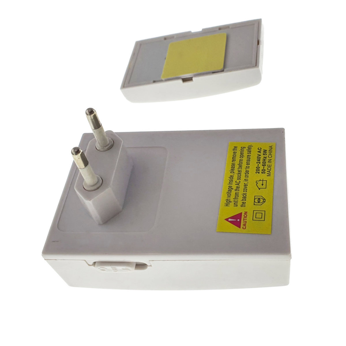 Sonerie cu buton Wireless conectare la priza, Flores FE-40796, receptor, 32 melodii, raza actiune 100 metri, sistem anti-interferenta, alba cu albastru [12]
