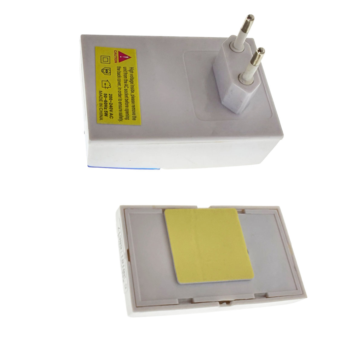 Sonerie cu buton Wireless conectare la priza, Flores FE-40796, receptor, 32 melodii, raza actiune 100 metri, sistem anti-interferenta, alba cu albastru [11]