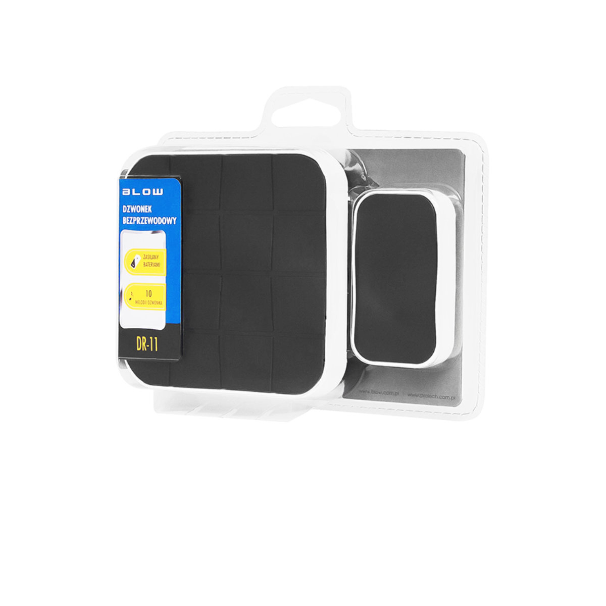 Sonerie fara fir-wireless, Blow DR-11 07894, 70m raza actiune, 10 tonuri, 2 x LED, 433MHz, 3 x AA, 1 x CR2032, neagra [6]