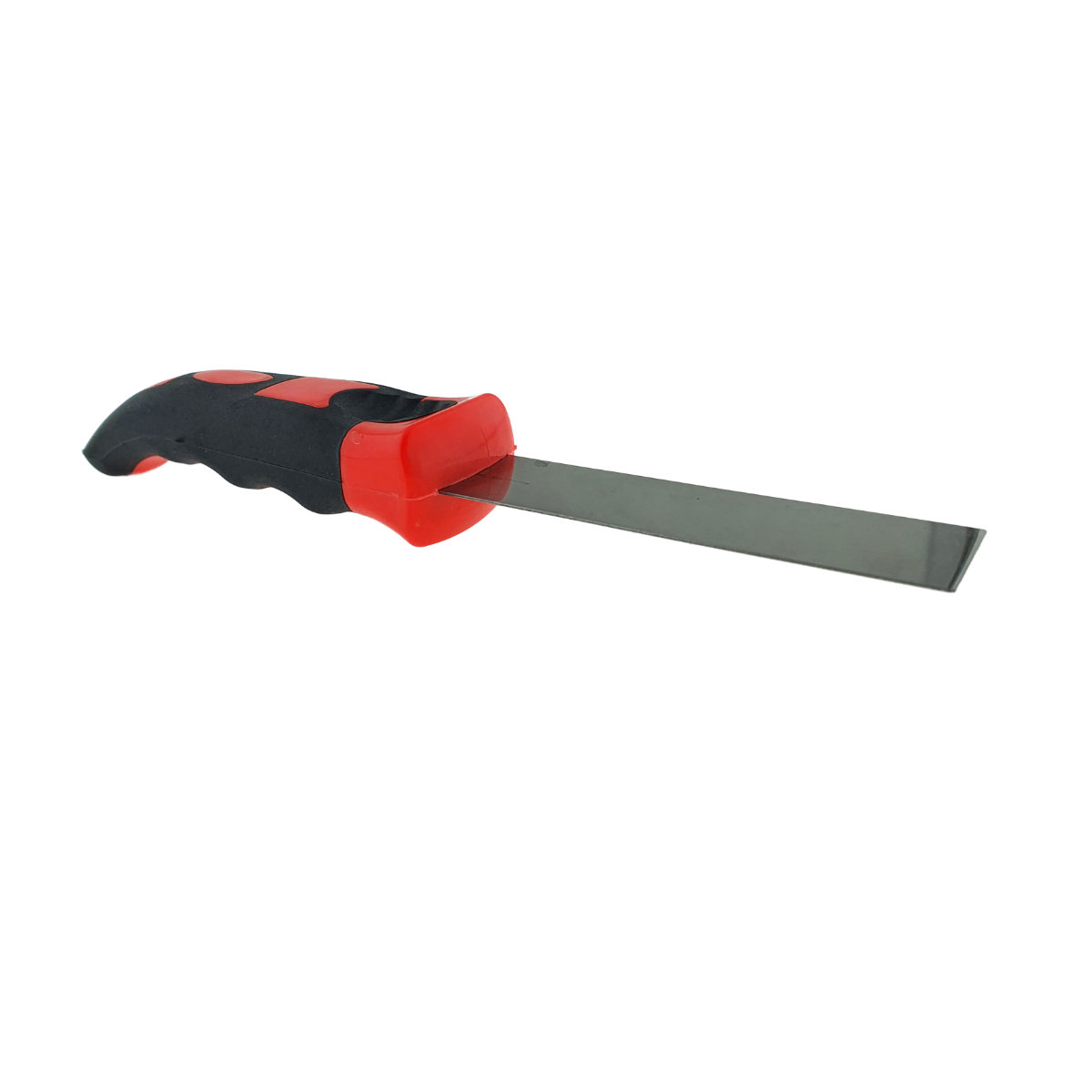 Spaclu inox cu maner din plastic, dimensiuni 225 x 38 x 27 mm , negru cu rosu [2]