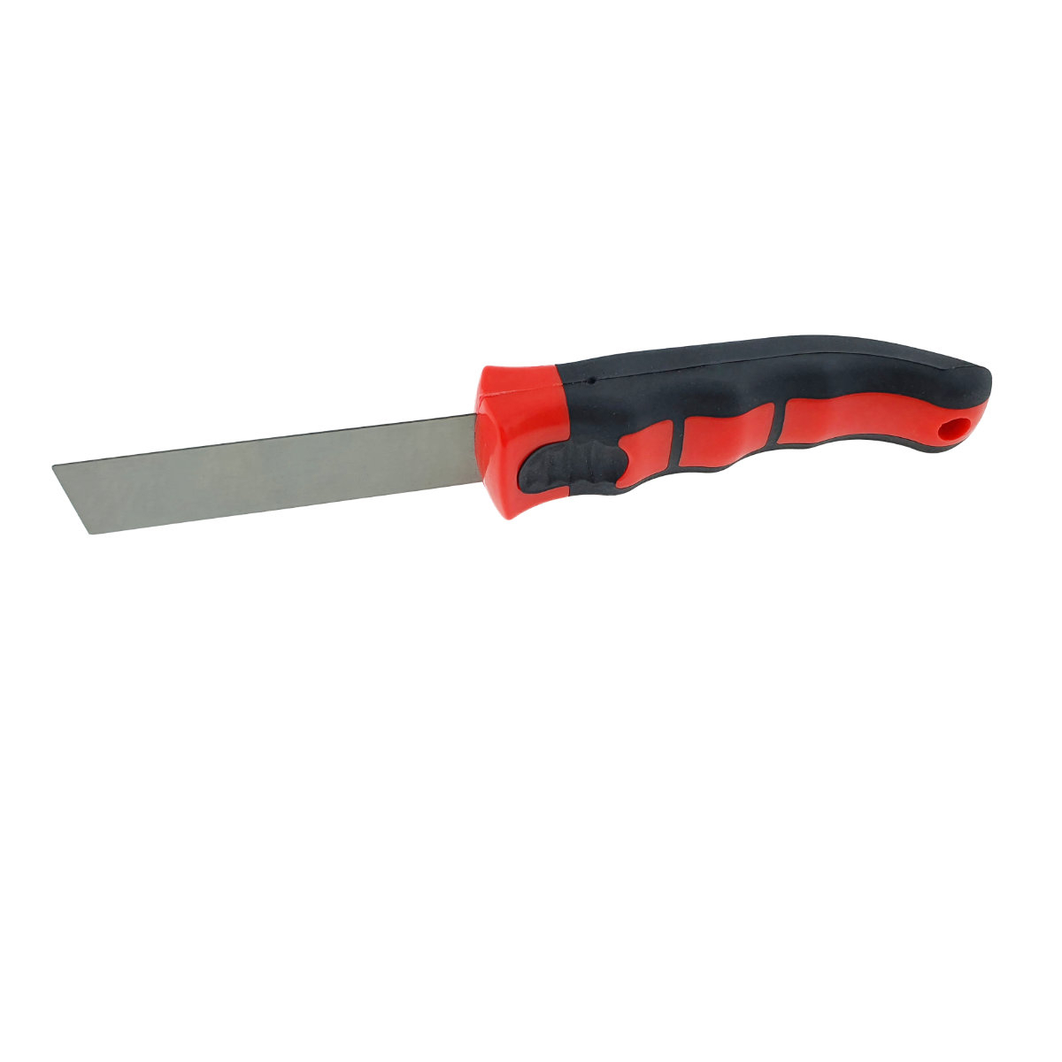 Spaclu inox cu maner din plastic, dimensiuni 225 x 38 x 27 mm , negru cu rosu [4]
