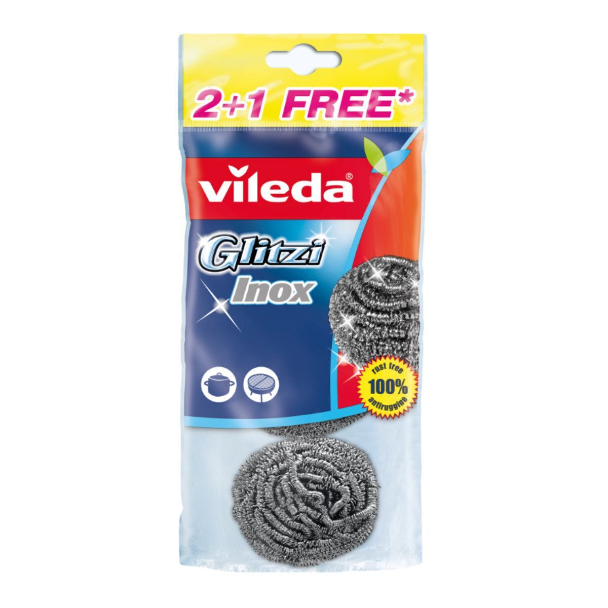 Spalatoare din inox Vileda Glitzi 21037, pentru grill , cuptoare , pachet 3 bucati [4]
