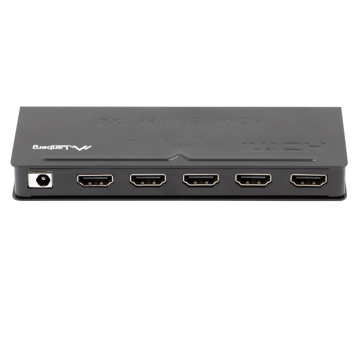Splitter video Lanberg 42431, o intrare HDMI si 4 porturi de iesire HDMI 4K, 3D, alimentare DC jack 110-250V 1A, negru [9]