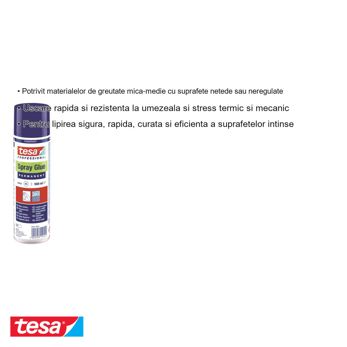 Spray adeziv permanent Tesa 60021, 500 ml, pentru hartie, carton, textile si materiale diverse [6]