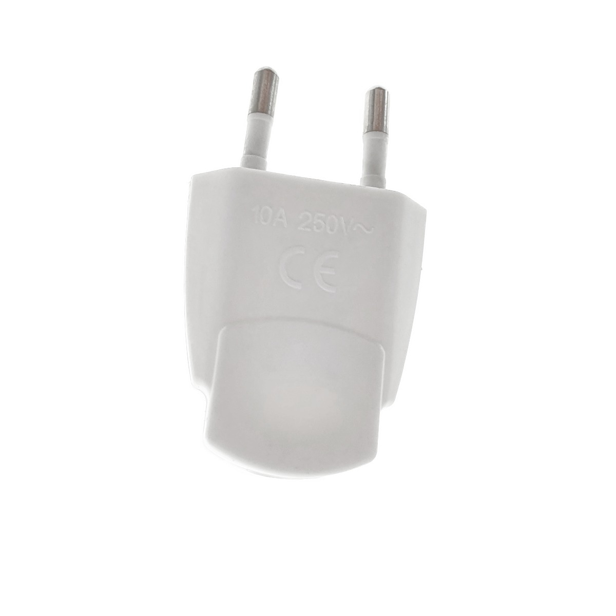 Stecher plat, priza EU, IP20, 10A, 220 - 240V, 50Hz, dimensiuni 60 x 37 x 16mm, alb [3]