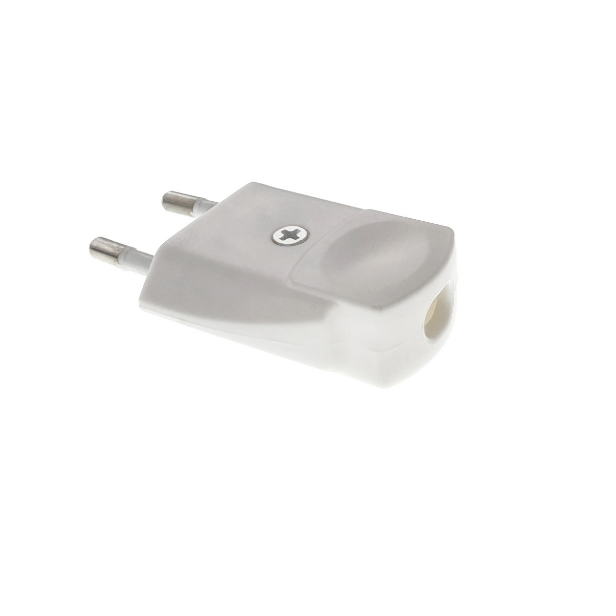 Stecher plat, priza EU, IP20, 10A, 220 - 240V, 50Hz, dimensiuni 60 x 37 x 16mm, alb [4]