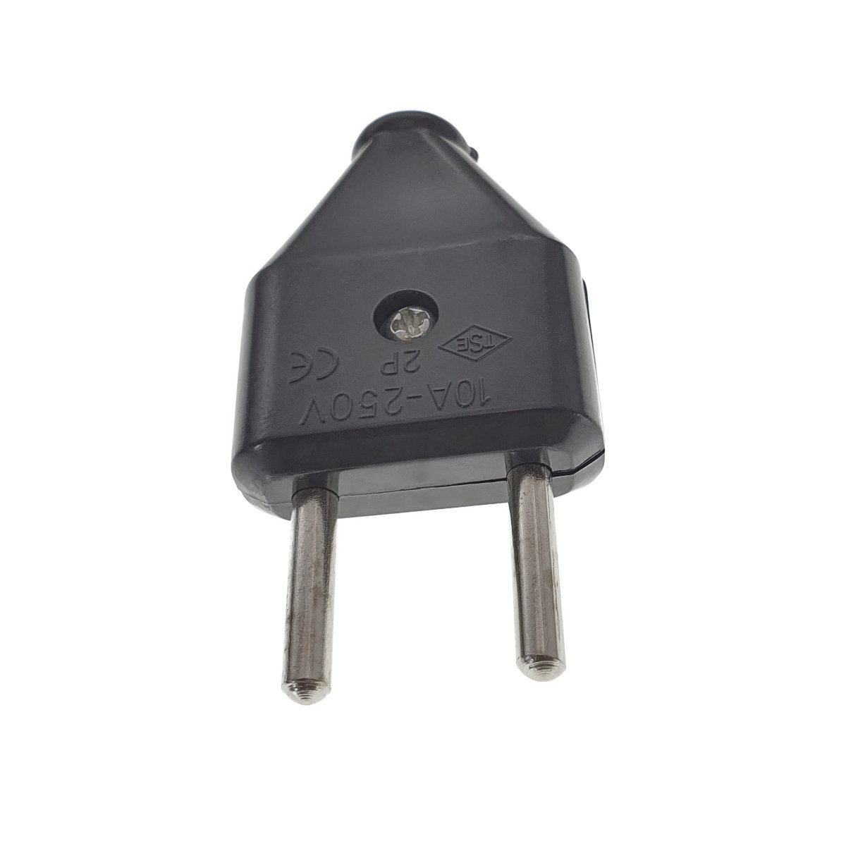 Stecher plat, priza EU, IP20, 10A, 220 - 240V, 50Hz, dimensiuni 65 x 34 x 14mm, negru, 40580 [2]