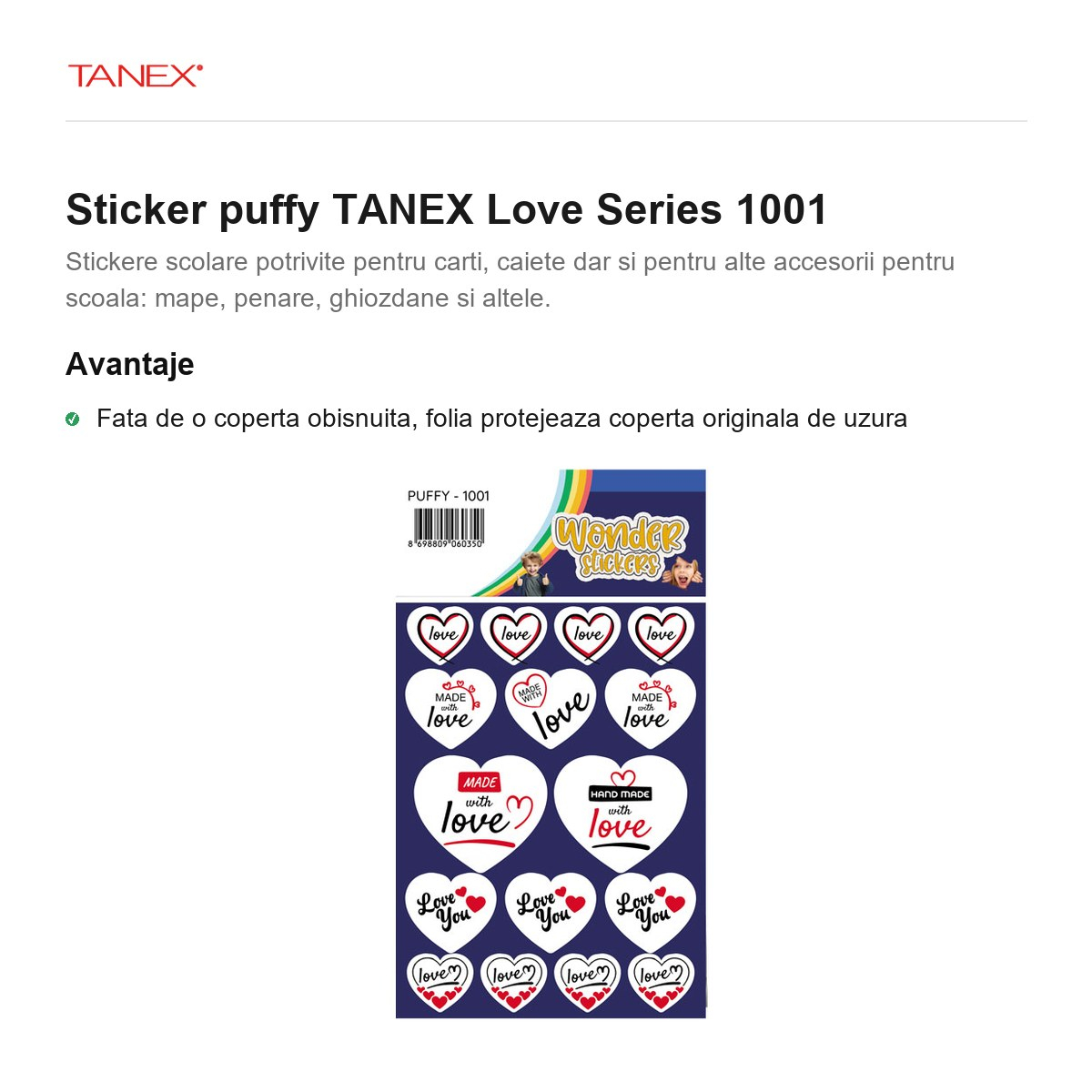 Sticker puffy TANEX Love Series 1001 [2]