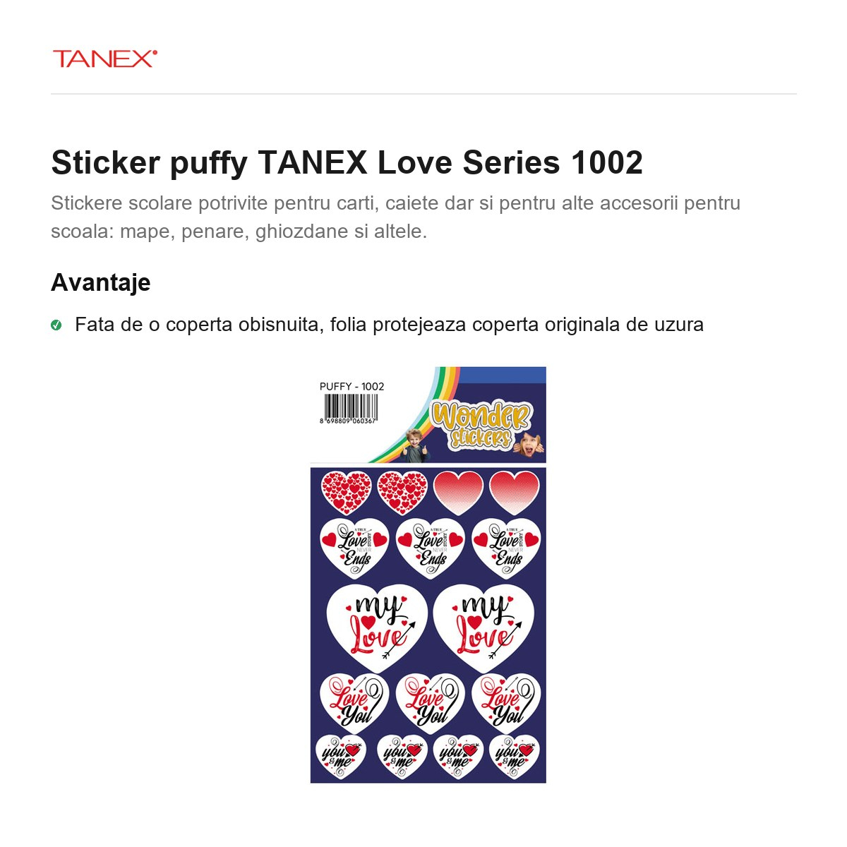Sticker puffy TANEX Love Series 1002 [2]