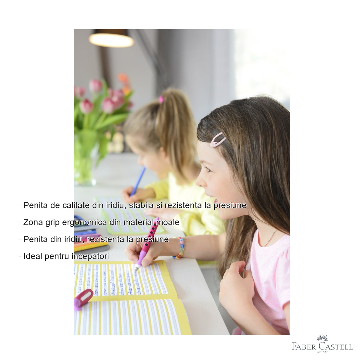 Stilou scolar Faber-Castell Scribolino Blackberry, penita iridiu, ergonomic, pentru dreptaci incepatori [3]