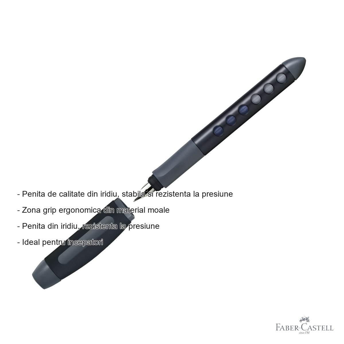 Stilou scolar Faber-Castell Scribolino, grip ergonomic, pentru dreptaci incepatori [3]