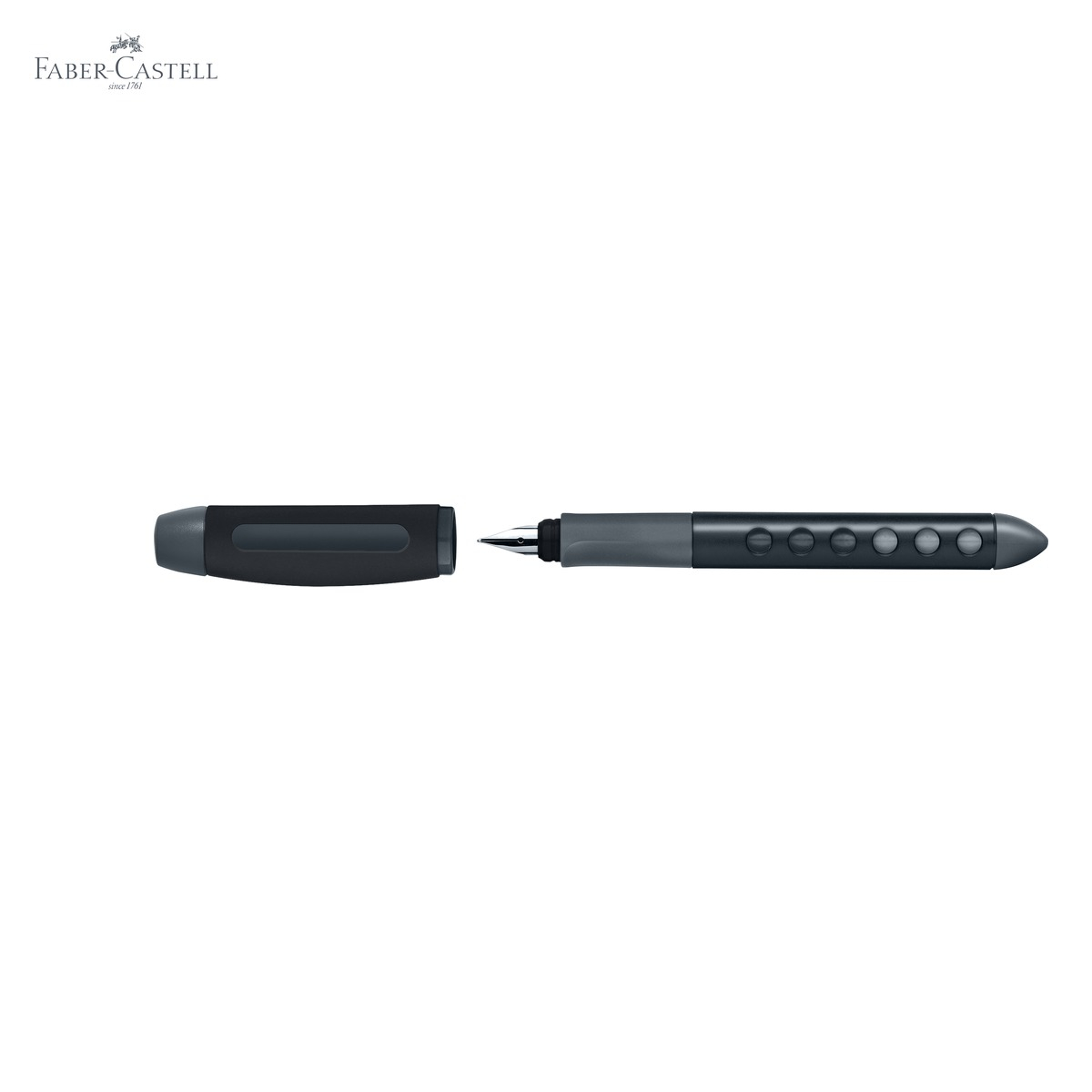 Stilou scolar Faber-Castell Scribolino pentru stangaci, penita din iridiu, negru, ideal pentru incepatori [10]