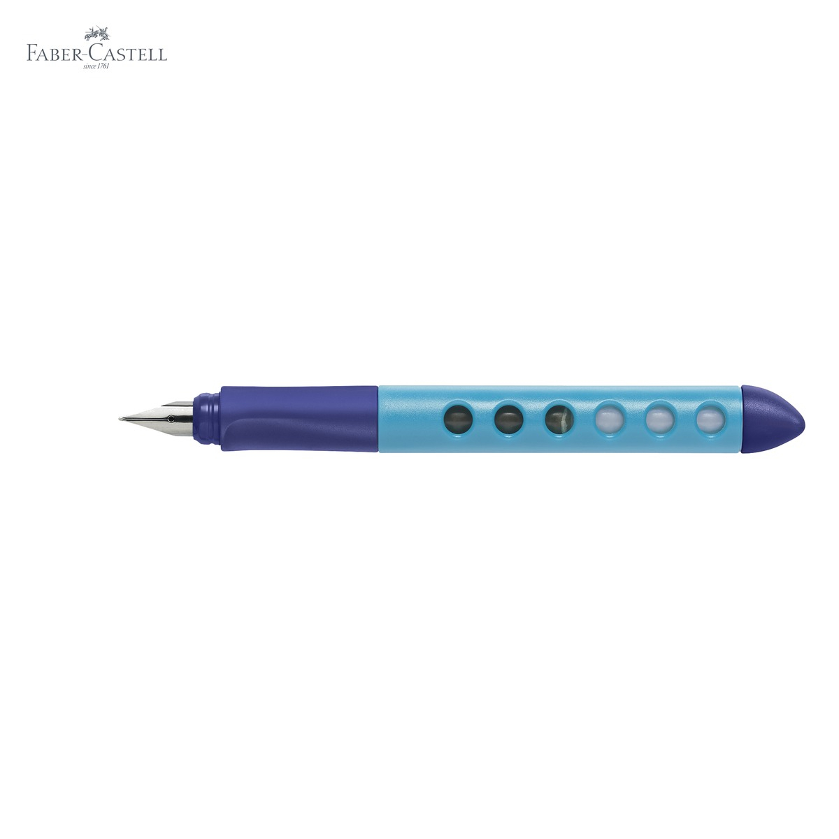 Stilou scolar Faber-Castell Scribolino pentru stangaci, penita iridiu, albastru [10]