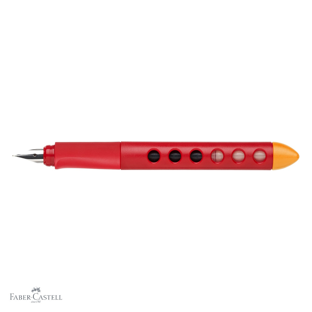 Stilou scolar Faber-Castell Scribolino, pentru stangaci, penita iridiu, rosu [8]