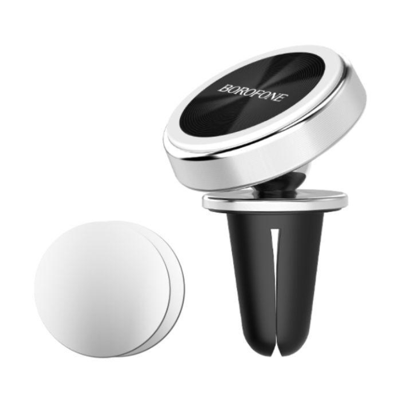 Suport auto magnetic, Borofone BH6 Platinum, cu prindere la grila de ventilatie, argintiu [2]