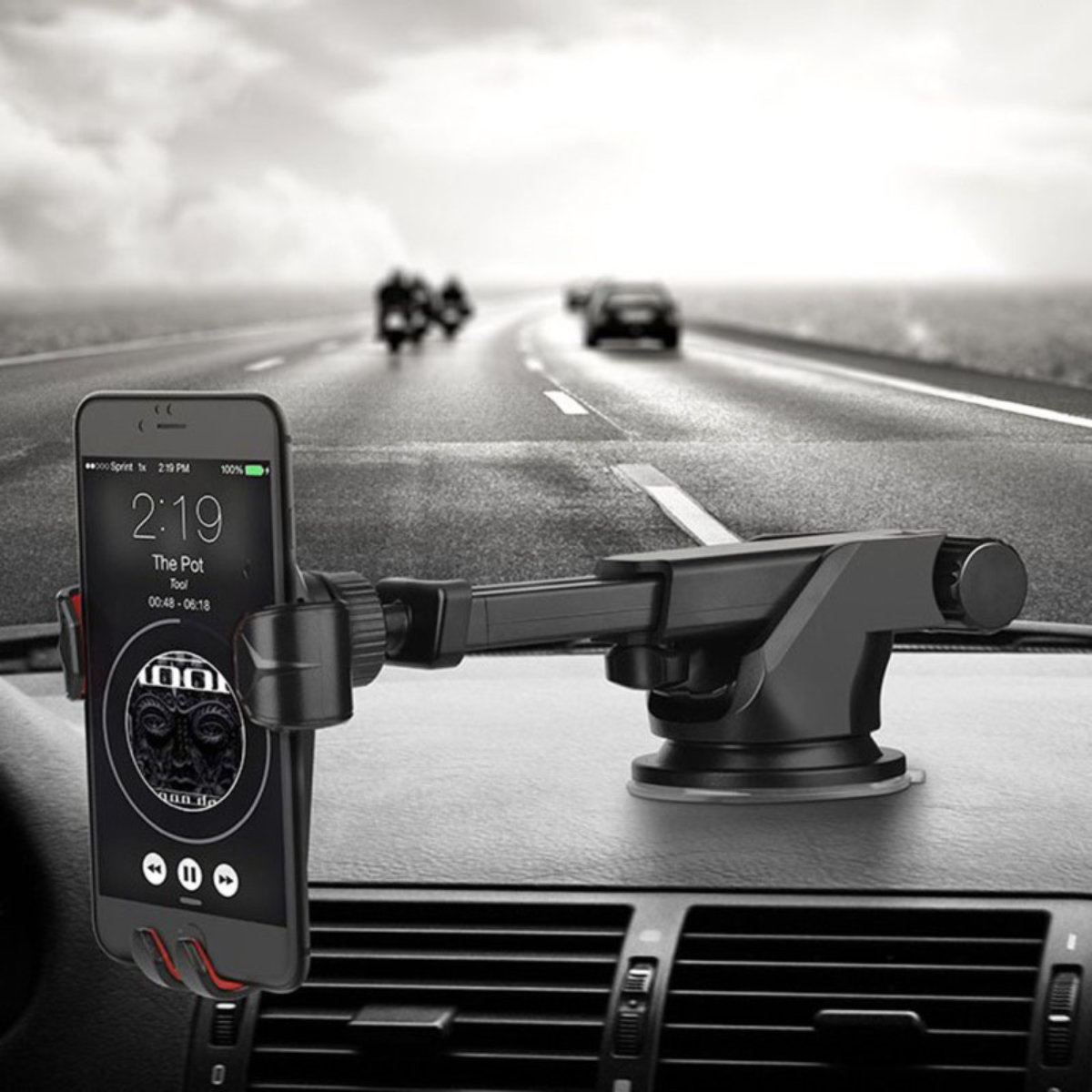 Suport auto telefon, Hoco CA26 Kingcrab, cu ventuza de fixare la baza si brat telescopic reglabil [3]
