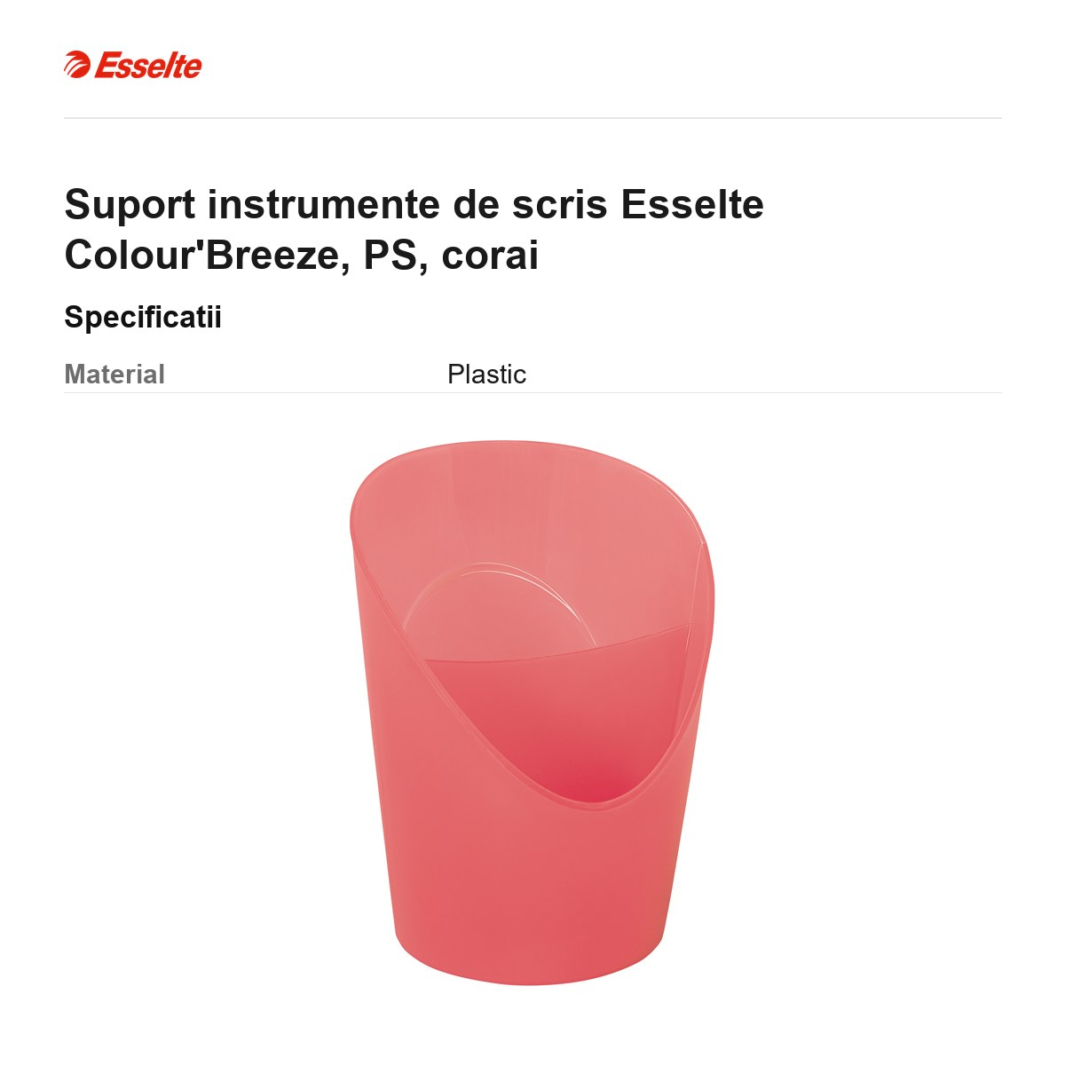 Suport instrumente de scris Esselte Colour'Breeze, PS, corai [3]