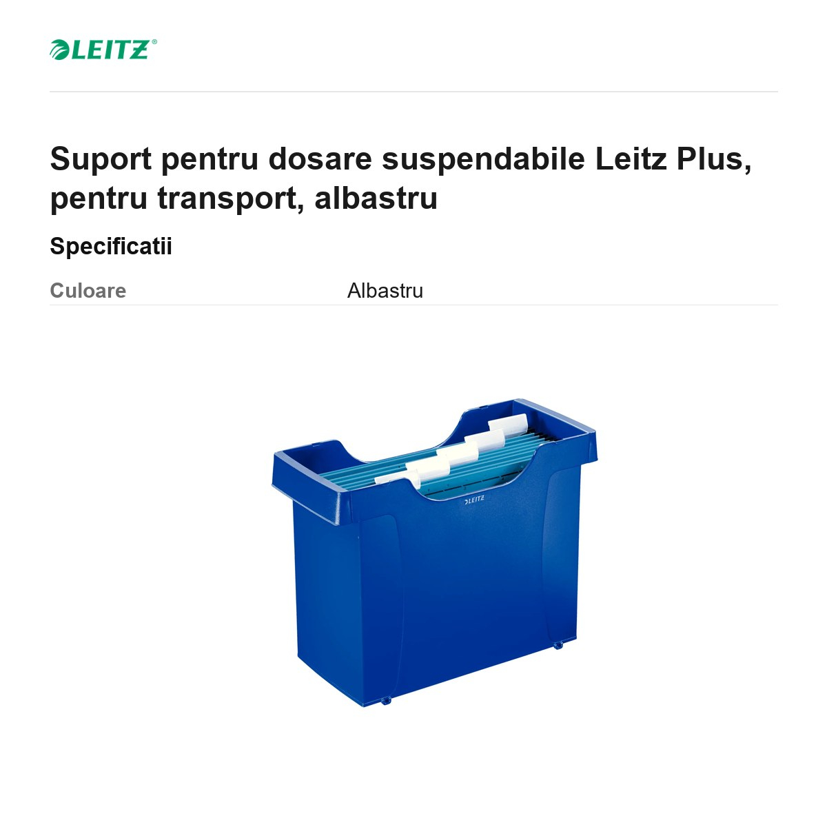 Suport pentru dosare suspendabile Leitz Plus, pentru transport, albastru [3]