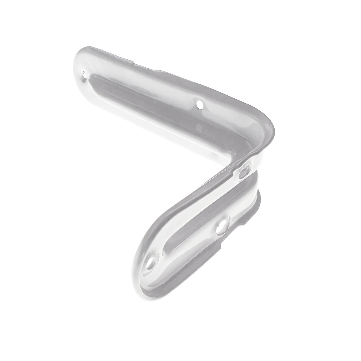Suport pentru raft si polita, din metal, 125 x 90 x 32 mm, alb [2]