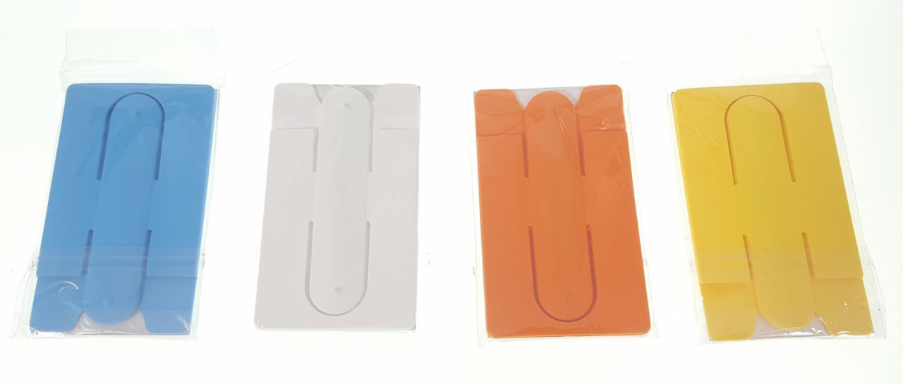Suport silicon 2in1, pentru smartphone autoadeziv+port card [6]