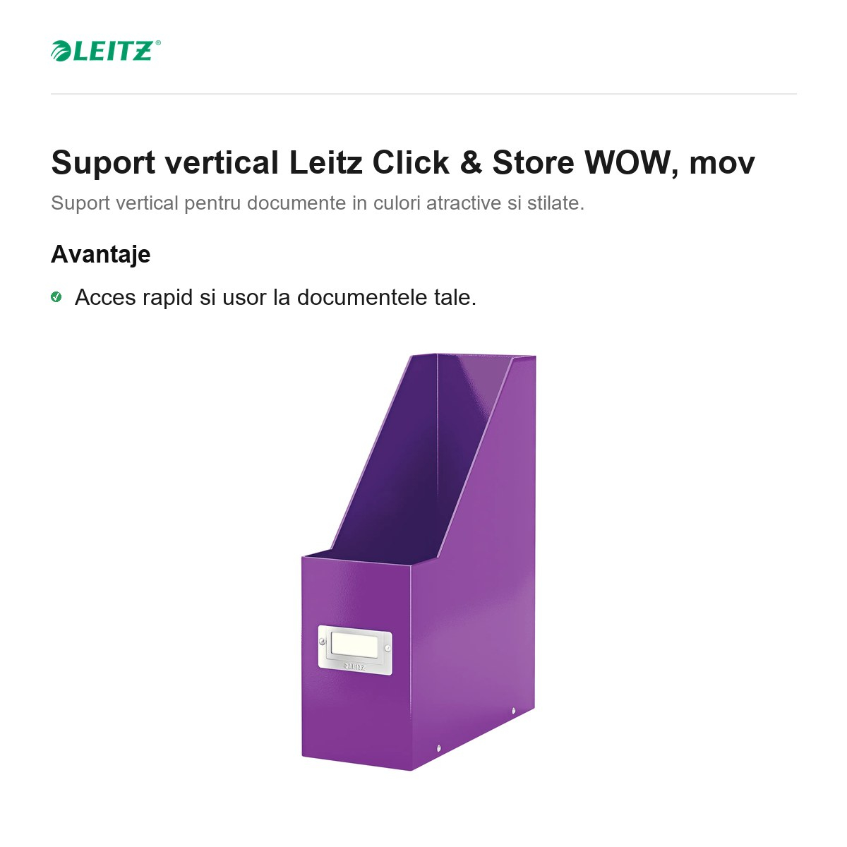 Suport vertical Leitz Click & Store WOW, mov [2]