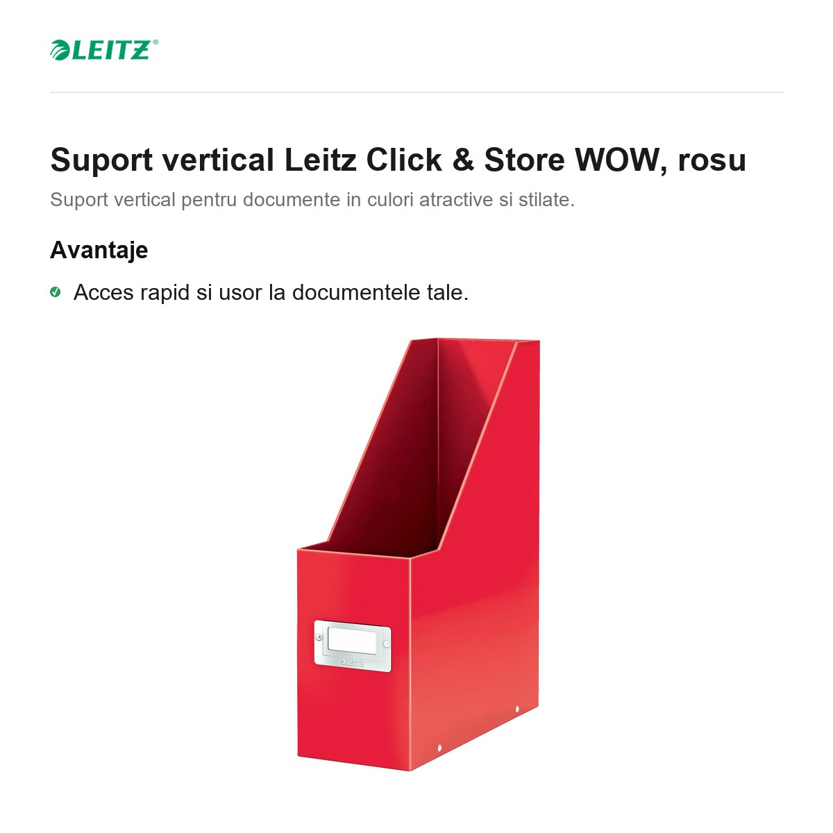 Suport vertical Leitz Click & Store WOW, rosu [2]