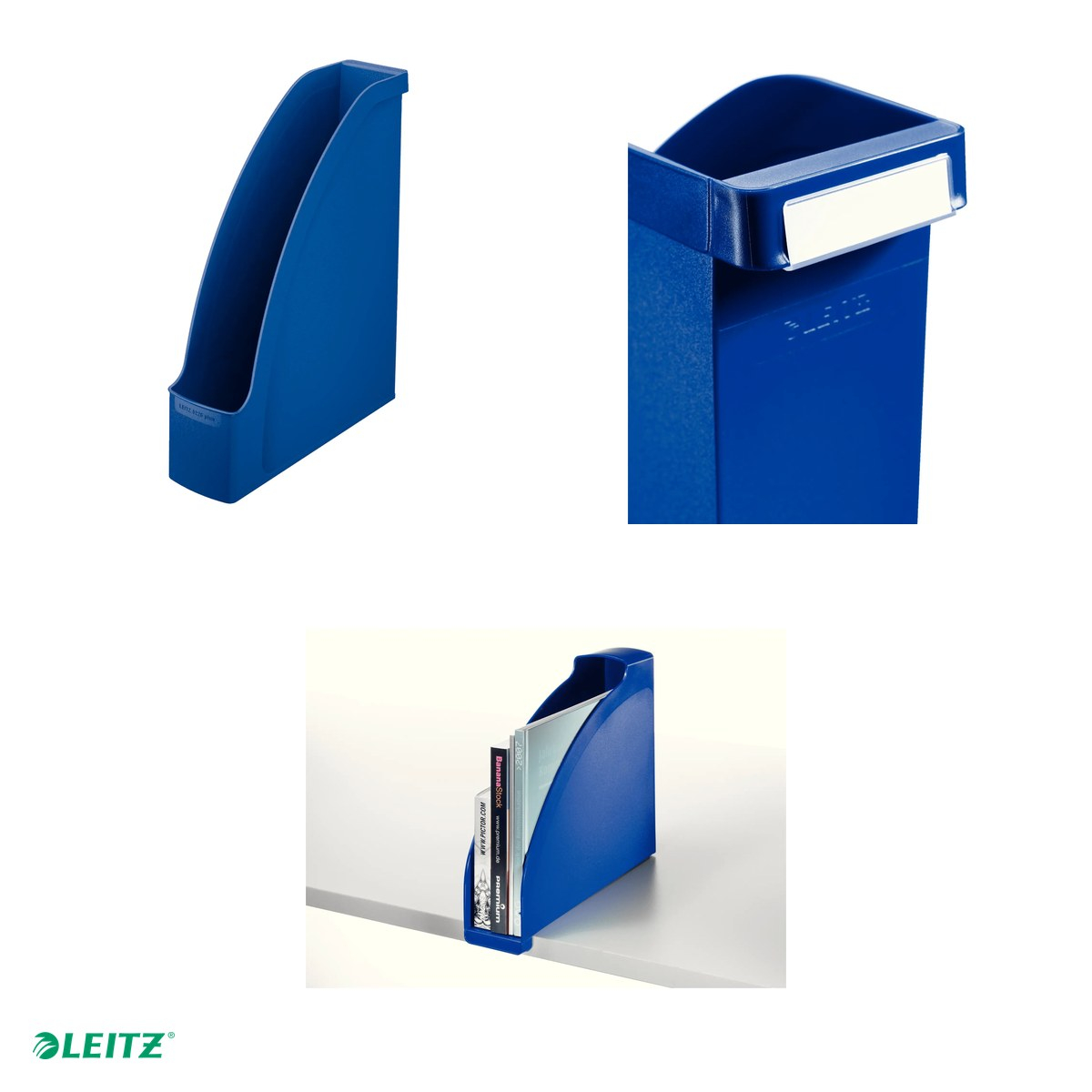 Suport vertical Leitz Plus, pentru documente, PS, A4, capacitate 70 mm, albastru [4]