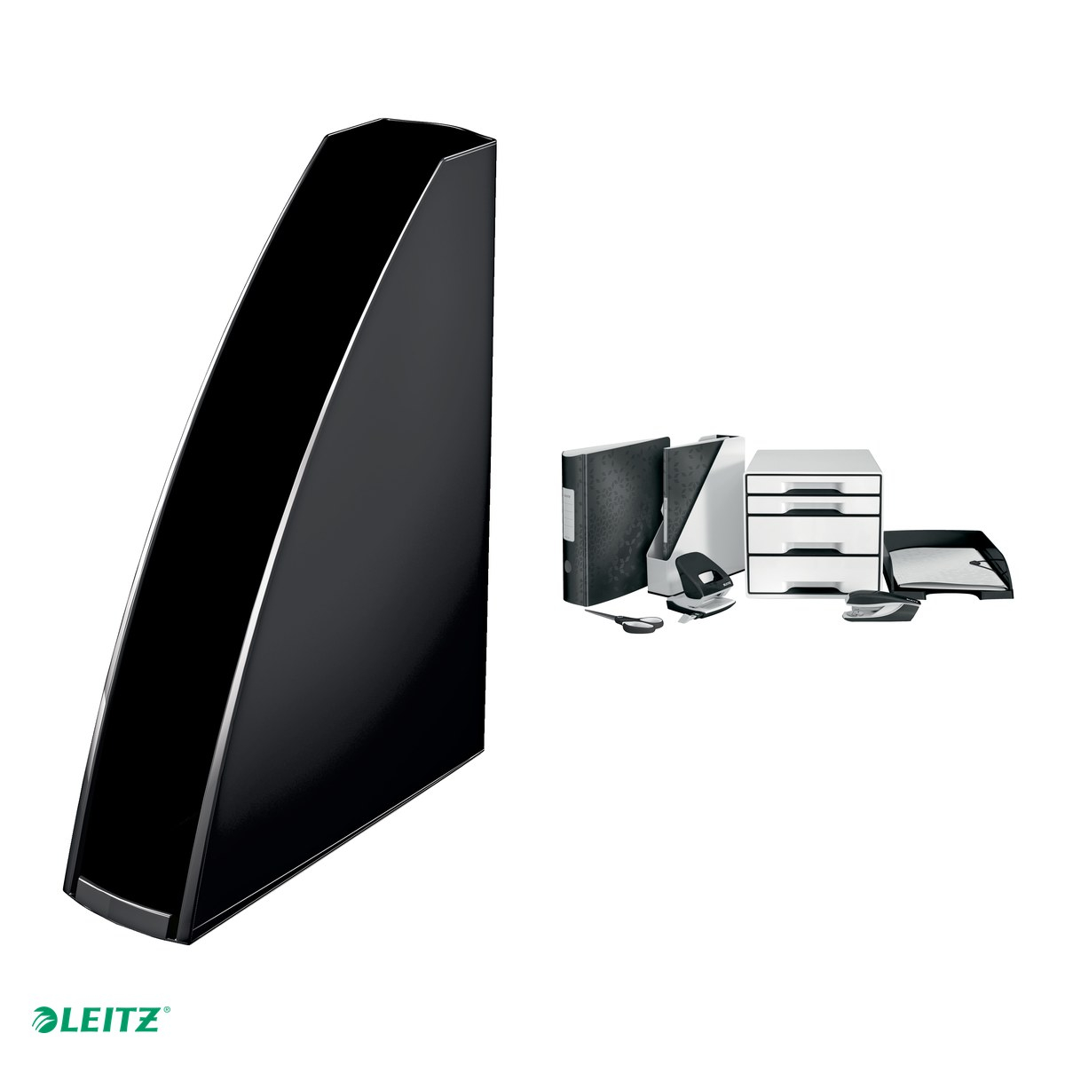 Suport vertical Leitz WOW, pentru documente, PS, A4, negru [4]