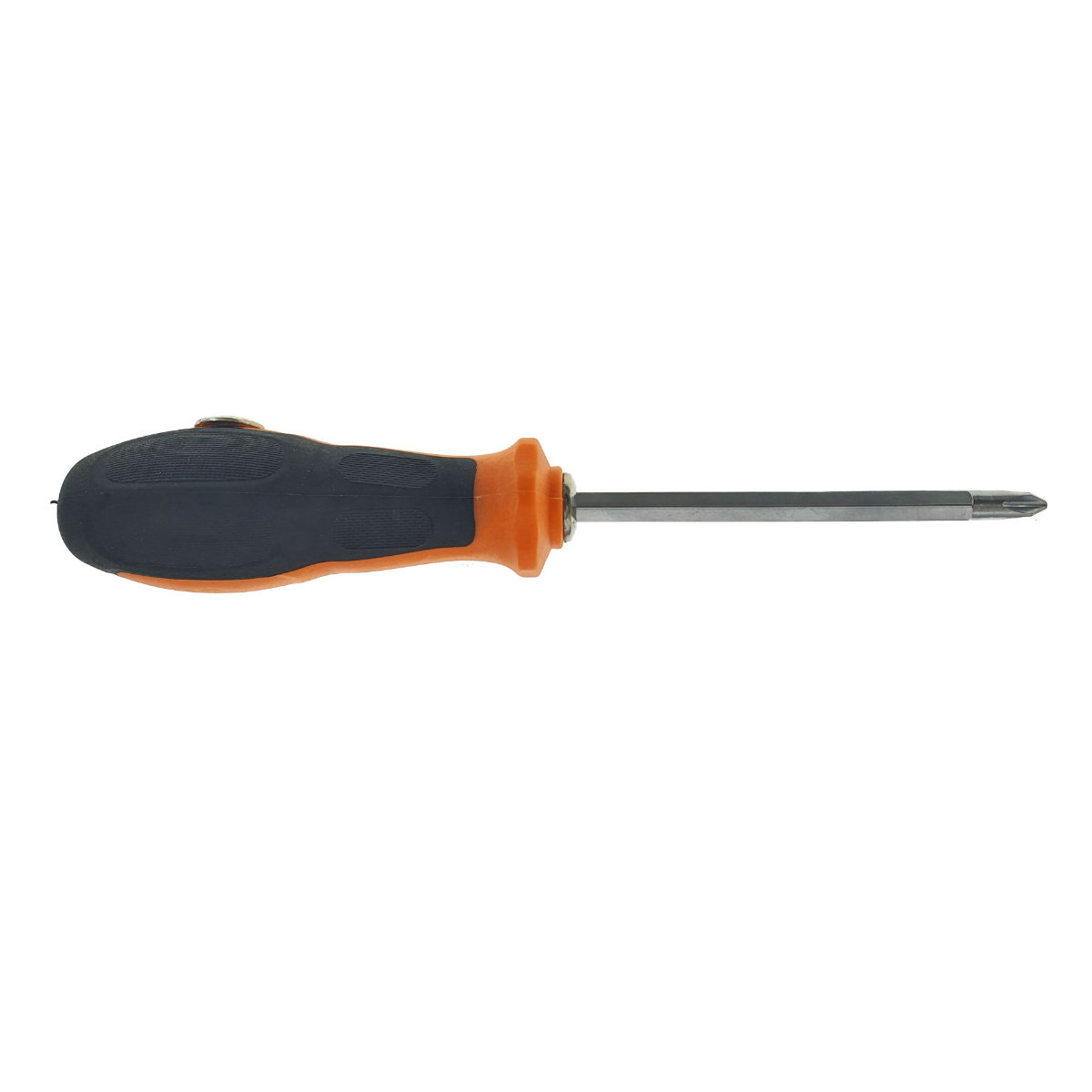 Surubelnita 2in1 cu cap plat si in cruce 6mm, tija 120mm, maner izolat anti-alunecare 105x35mm, negru cu portocaliu [9]
