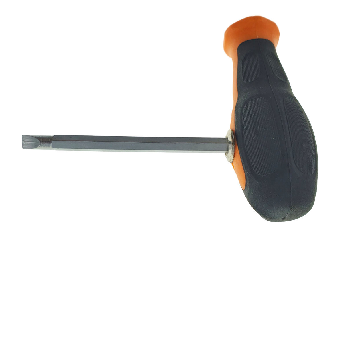 Surubelnita 2in1 cu cap plat si in cruce 6mm, tija 120mm, maner izolat anti-alunecare 105x35mm, negru cu portocaliu [12]
