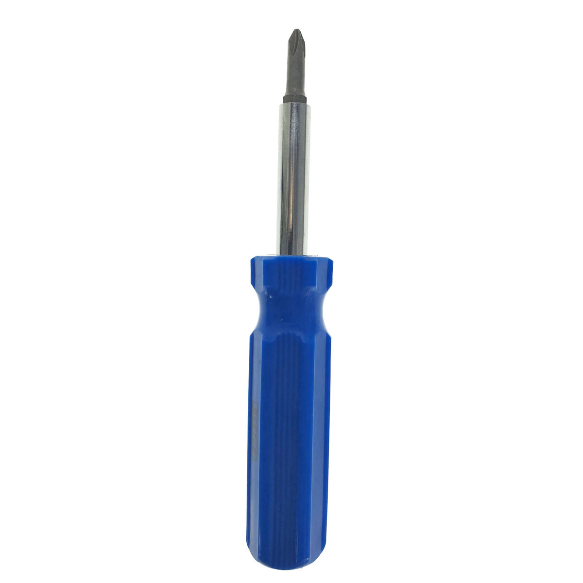 Surubelnita 4in1, cu tija 118x11mm , 2 capete drepte de 5 si 6 mm, 2 capete cruce de 5 si 6 mm, maner din plastic albastru [9]